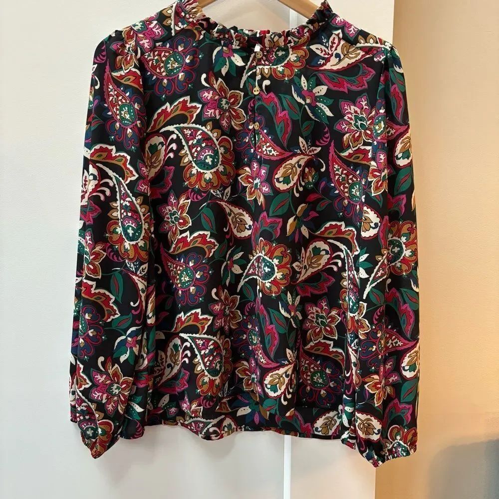 Loft colorful Floral Paisley Women's Top size LP